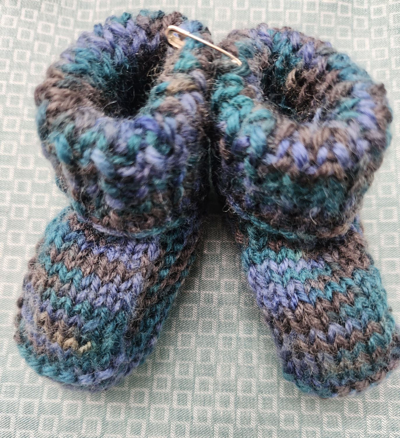 Booties Wool 3 to 6 Months Multi Blue