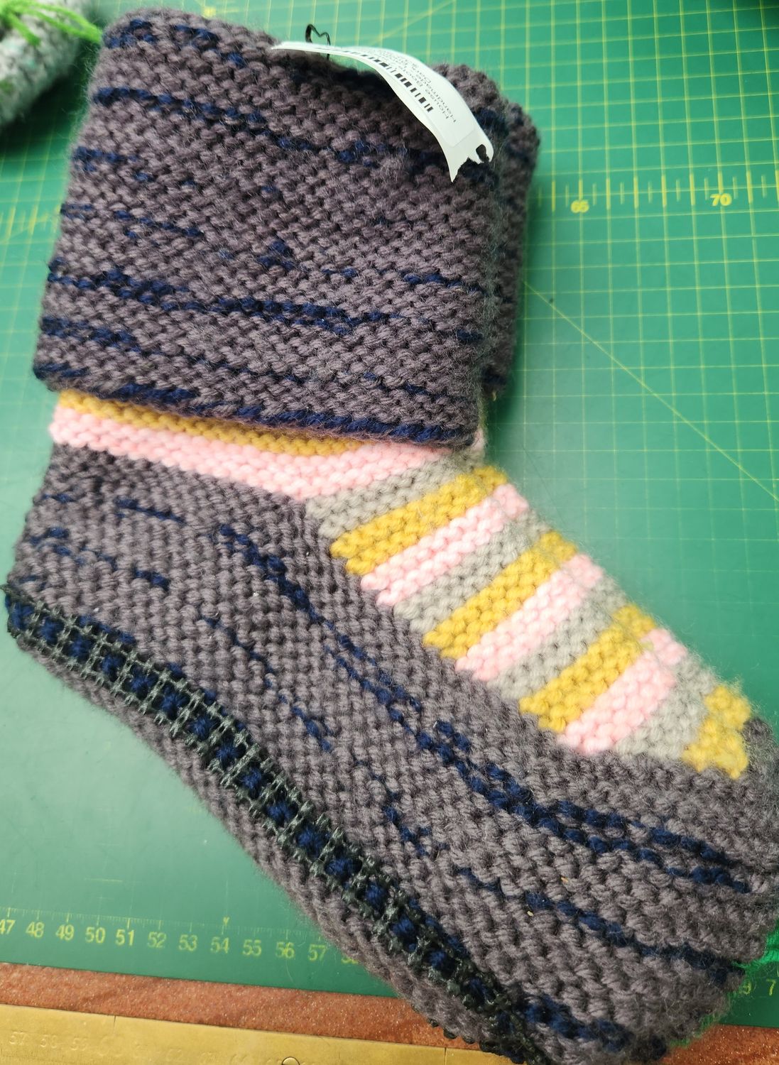House Boots / Slipper Socks - Handmade - Large Size - Colour Dark Brightness