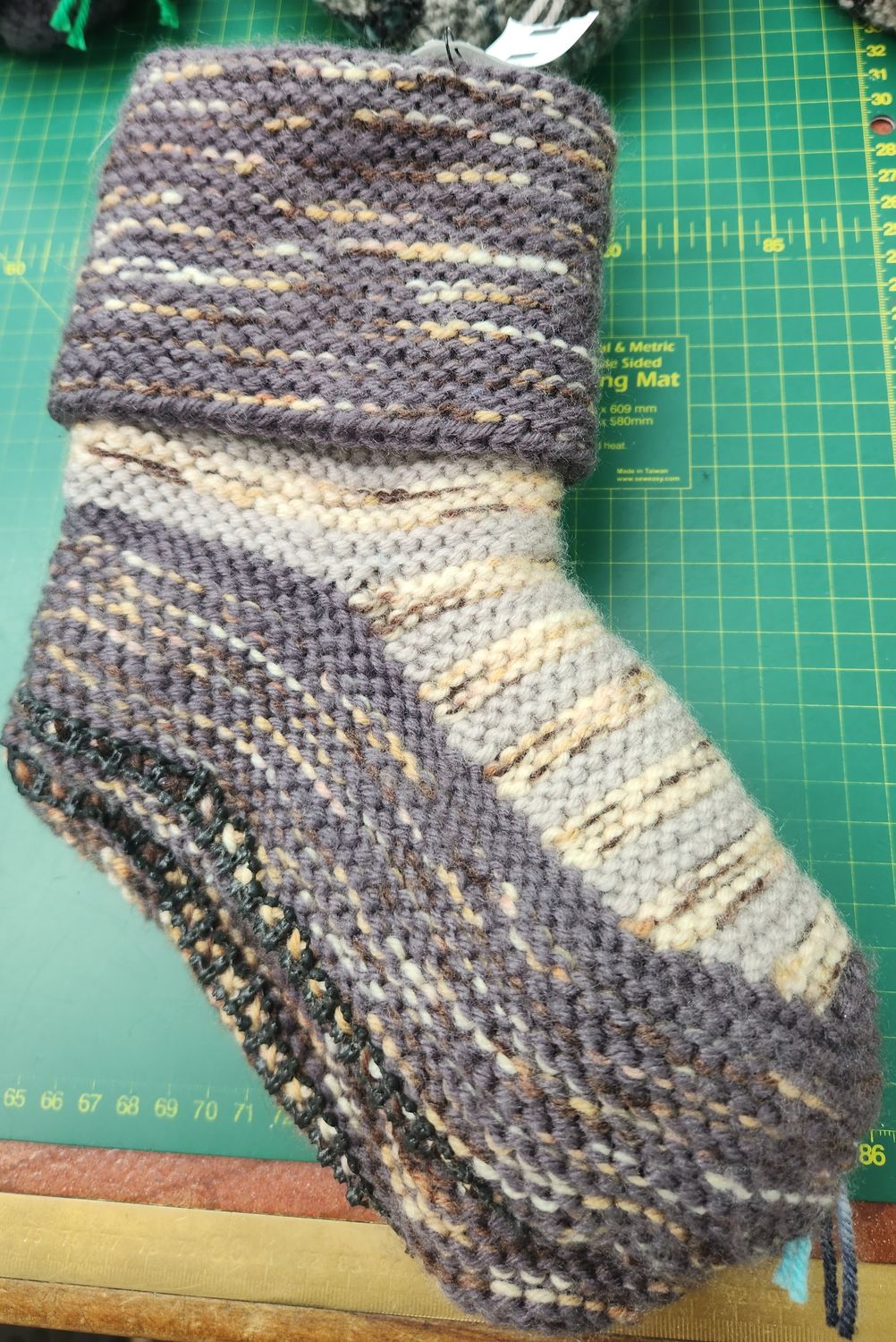 House Boots / Slipper Socks - Handmade - Large Size - Colour Neutral Tones