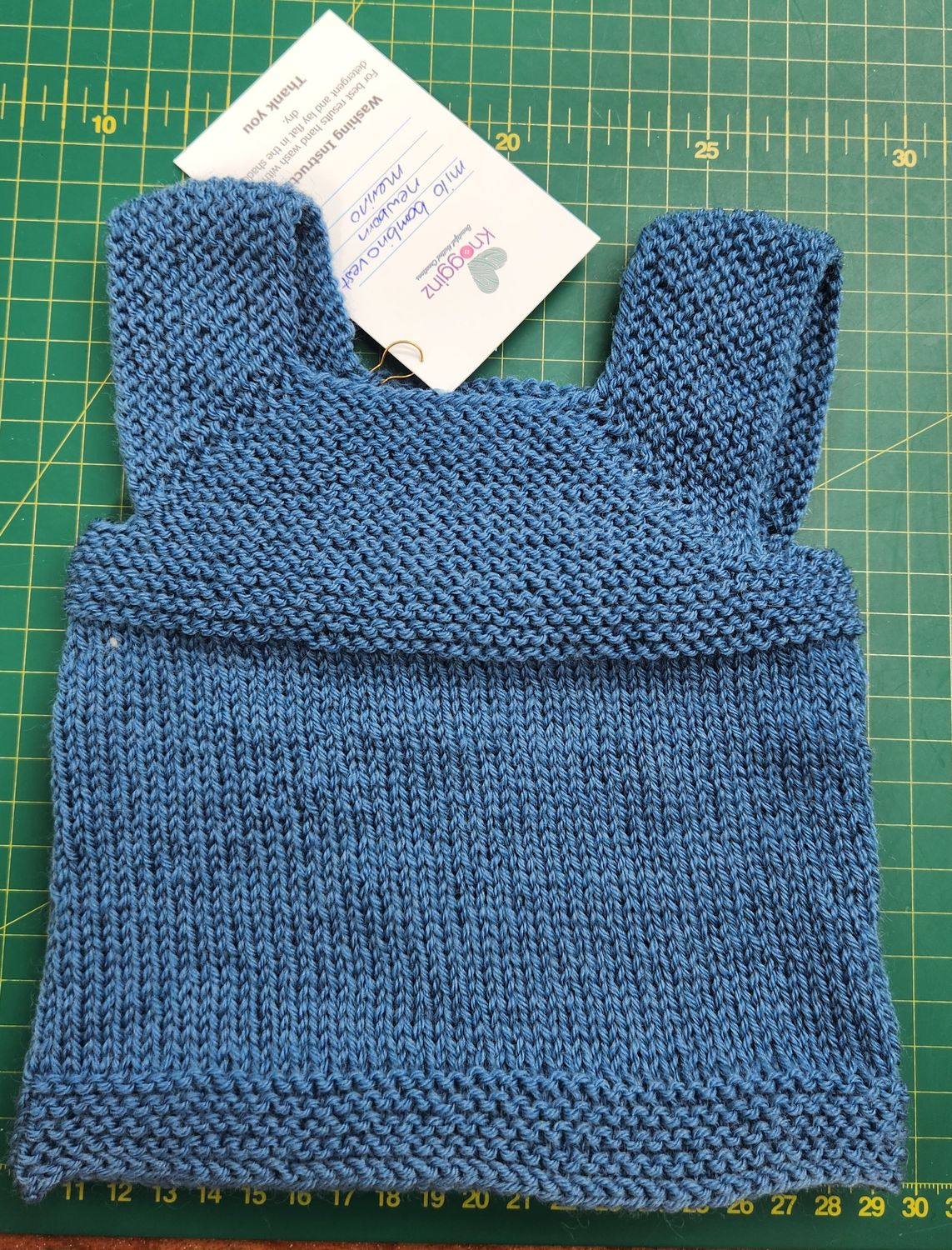 Milo Bambino Newborn Singlet - Mid Blue