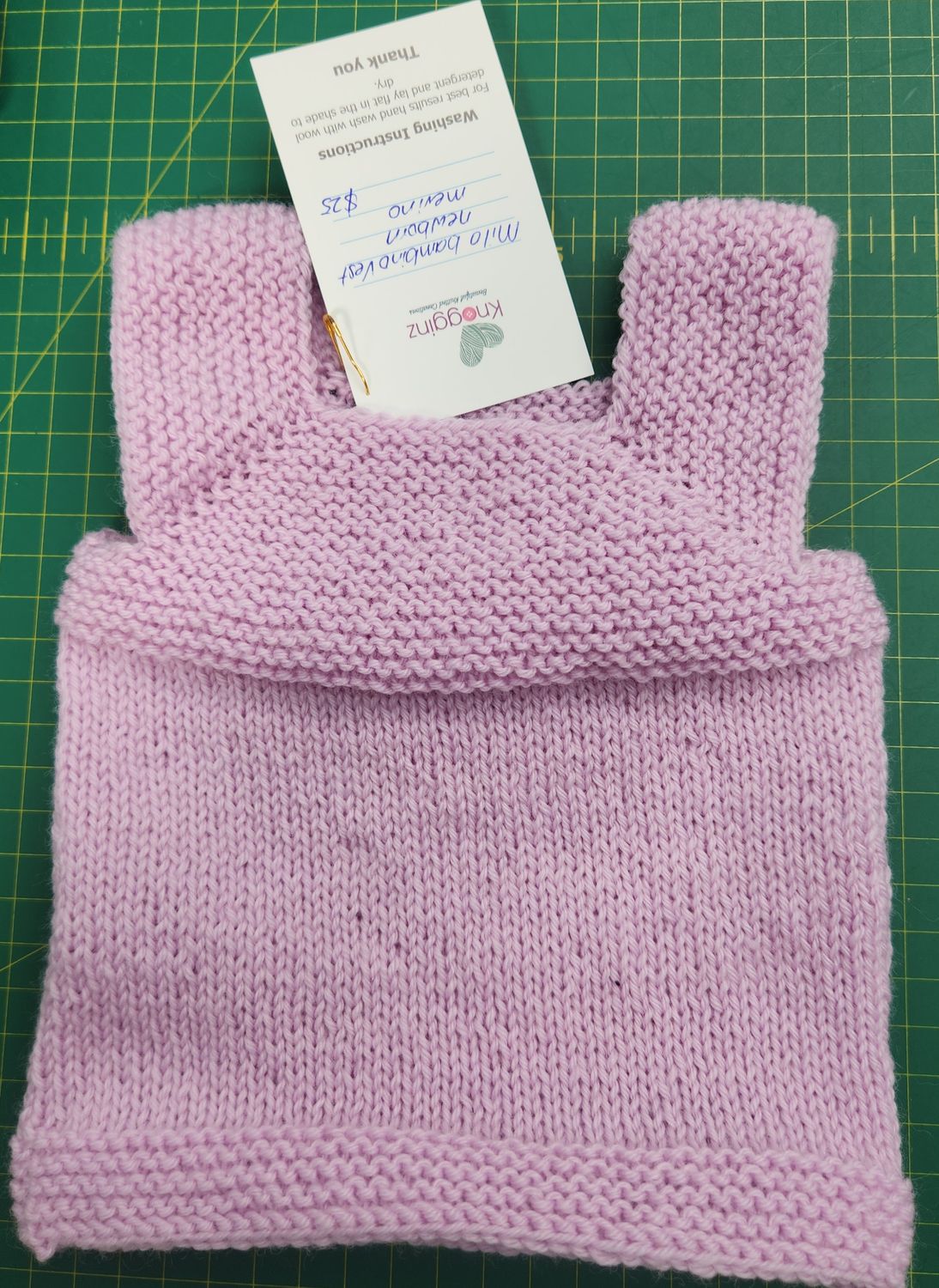 Milo Bambino Newborn Singlet - Colour Pink