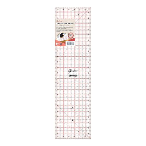Sew Easy Patchwork Ruler 14" x 4 1/2" Imperial Grid