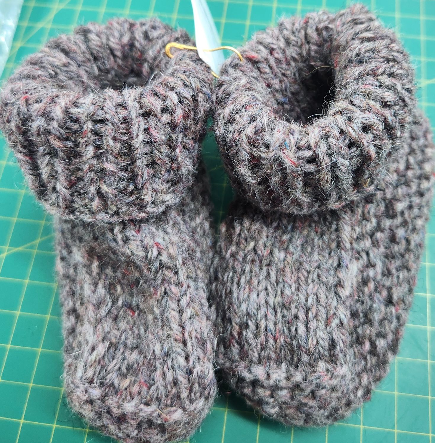 Bootees Wool - Brown Fleck