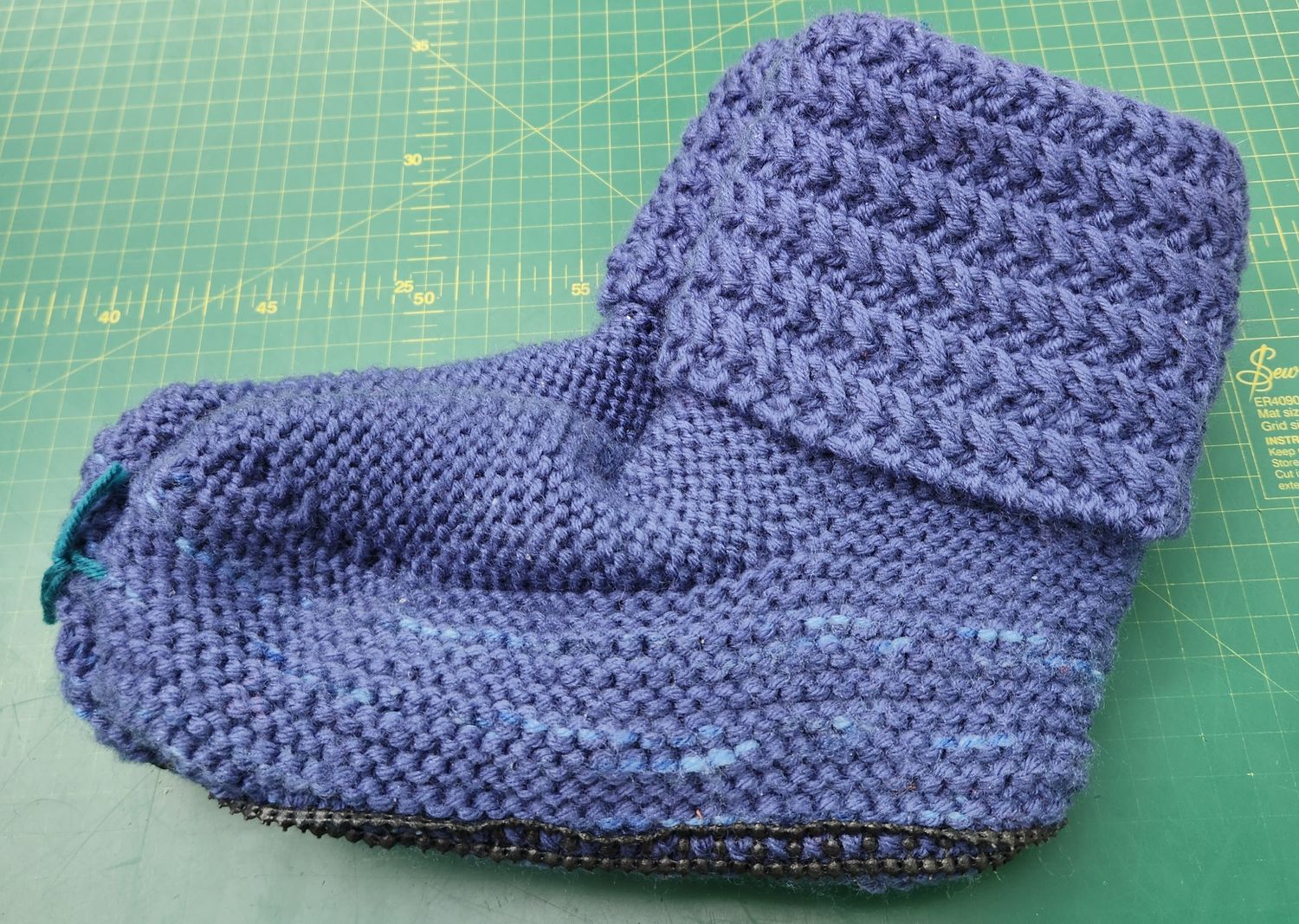 House Boots / Slipper Socks - Handmade - Large Size - Colour Midnight Blues