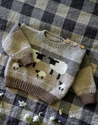 LisaF Pattern - BC151 Counting Sheep Sweater 0-18 Months - 8ply