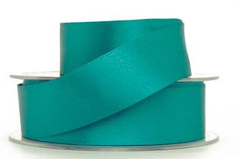Teal Double Faced Satin Ribbon 10mm Width, Price Per Metre