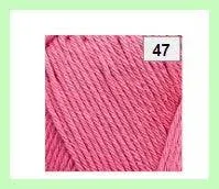 Soft Cotton 8ply DK 100g 216m Shade 47 Raspberry
