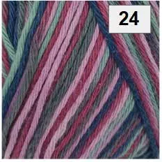 Soft Cotton Prints 8ply DK 100g 216m Shade 24 Deep Shades