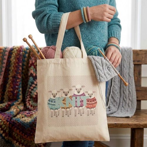 Tote Bag - Knit Sheep