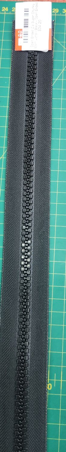 Open Ended Zip Super Chunky 80cm Long - Black - Open Ended