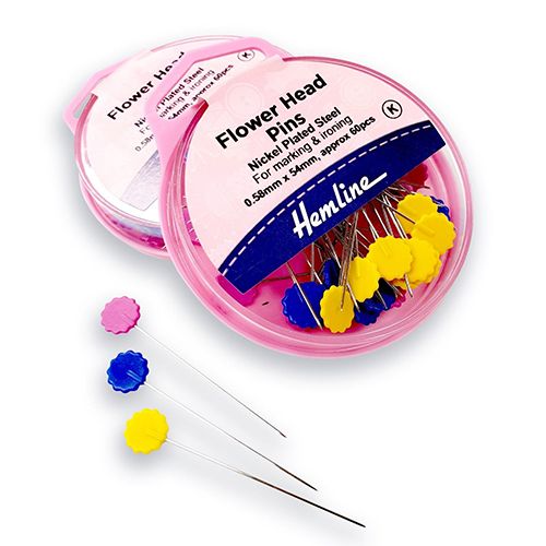 Hemline Flower Head Pins