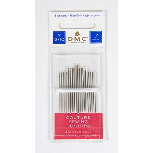 DMC Sharp Pointed Sewing Needles Pack - Size 1-5, 16 Needles
