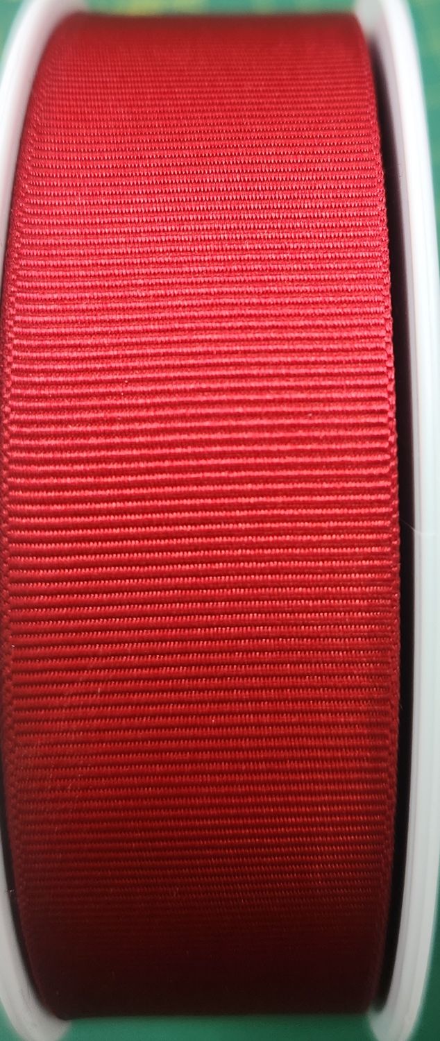 Ribbon - Petersham - 25mm Wide Red