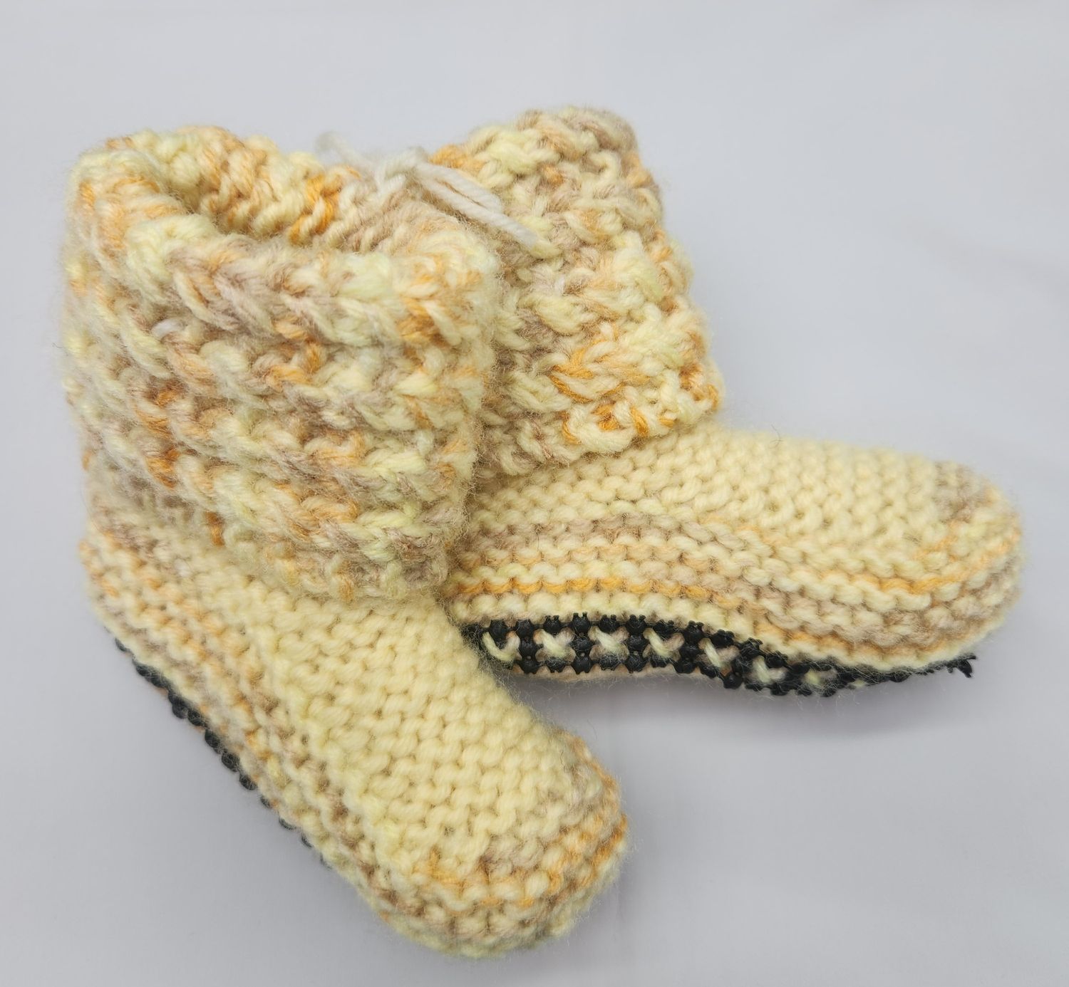 Childrens House Slipper Boots - Yellow and Orange (New Style)