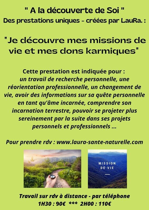 *Missions &amp; dons karmiques