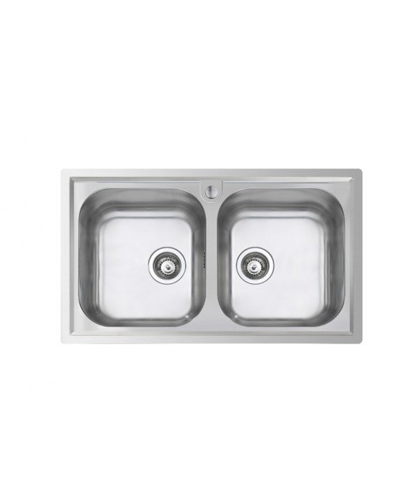 Foster Lavello 860x500 mm FM 2 Vasche Inox Spazzolato cod. 1974060
