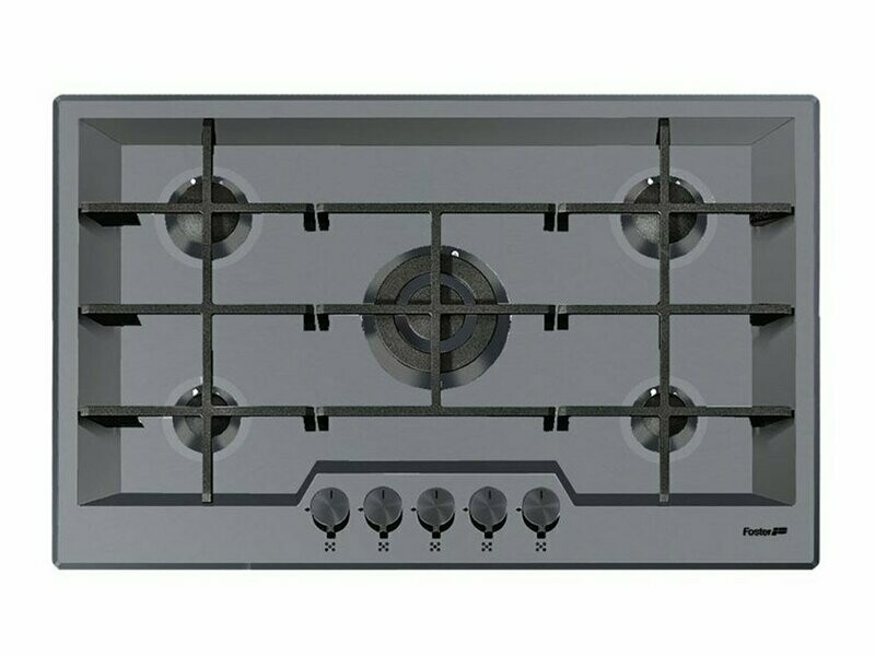 FOSTER - 7601632 - 5F KE FT PVD GUNMETAL - Piano cottura a gas 80 cm - 5 Fuochi - Acciaio inox - 803x513 mm
