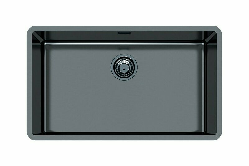 Foster Lavello 2157 856 KE Sottotop Acciaio inox - finitura PVD Gun metal-dim 750x440mm