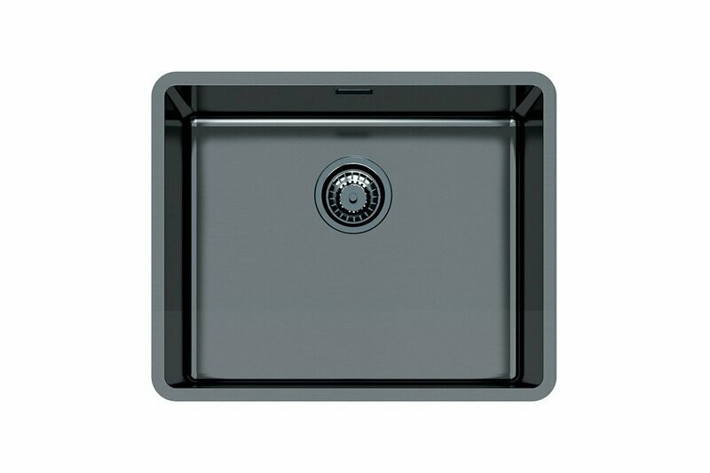 Foster KE 2155 056 Lavello - 1 vasca - Bordo filotop Acciaio inox - finitura PVD Gun metal-dim 540x440 mm