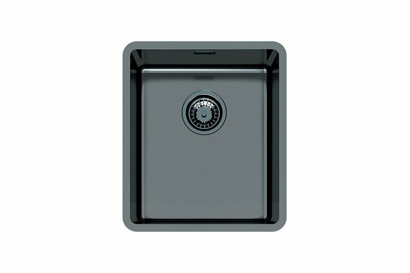 Foster KE 2153856 Lavello - 1 vasca - Sottotop Acciaio inox - finitura PVD Gun metal-dim 380x440 mm