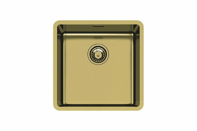 Foster KE GOLD ST 2156859 - 1 vasca - Sottotop Acciaio inox - finitura PVD Gold - dim 440x440 mm