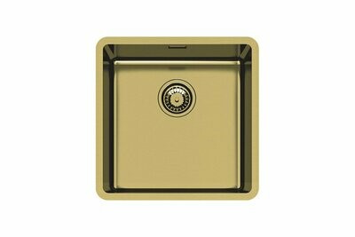 Foster KE GOLD ST 2156859 - 1 vasca - Sottotop Acciaio inox - finitura PVD Gold - dim 440x440 mm