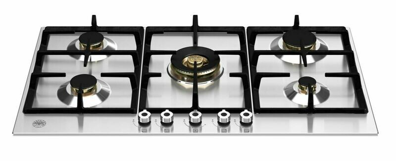 Piano cottura a gas 90 cm della Serie Professional in acciaio inossidabile Bertazzoni P905CPROX