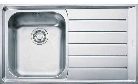 Franke NEX 611 3 1/2" Neptune Lavello incasso cm. 86 x 51 - 1 vasca + gocciolatoio destro - inox satinato - 102.05.35