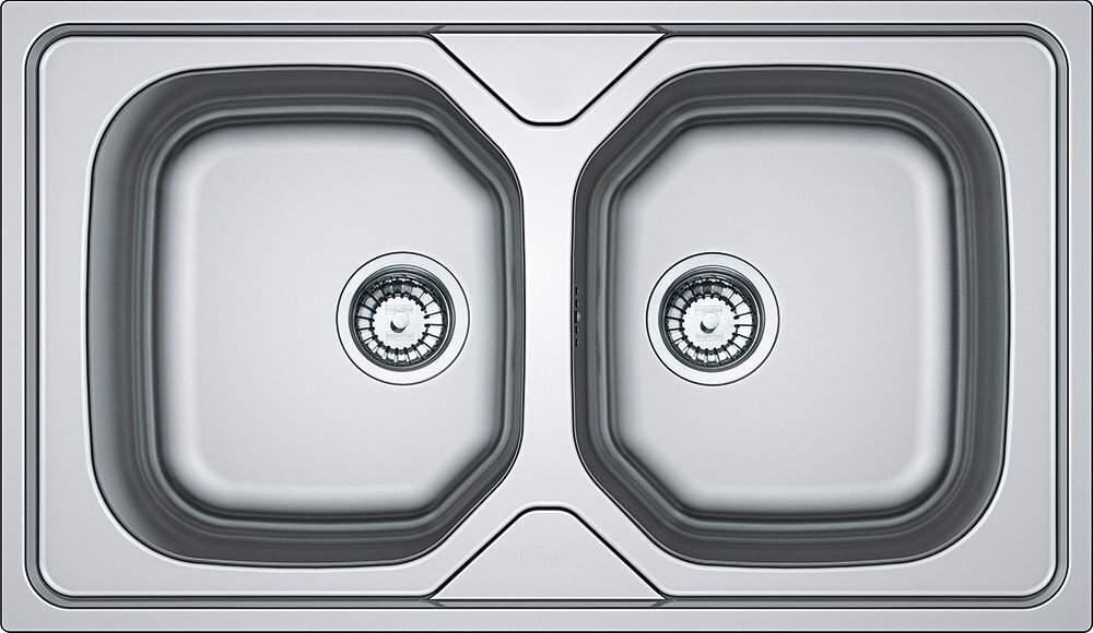 Franke OLX 620-L Onda Line Lavello 2 vasche incasso 86 x 50 - inox satinato - 101.0180.197