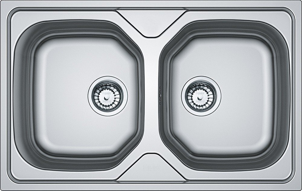 Franke OLX 620 Onda Line Lavello 2 vasche incasso 79 x 50 - inox satinato - 101.0180.195