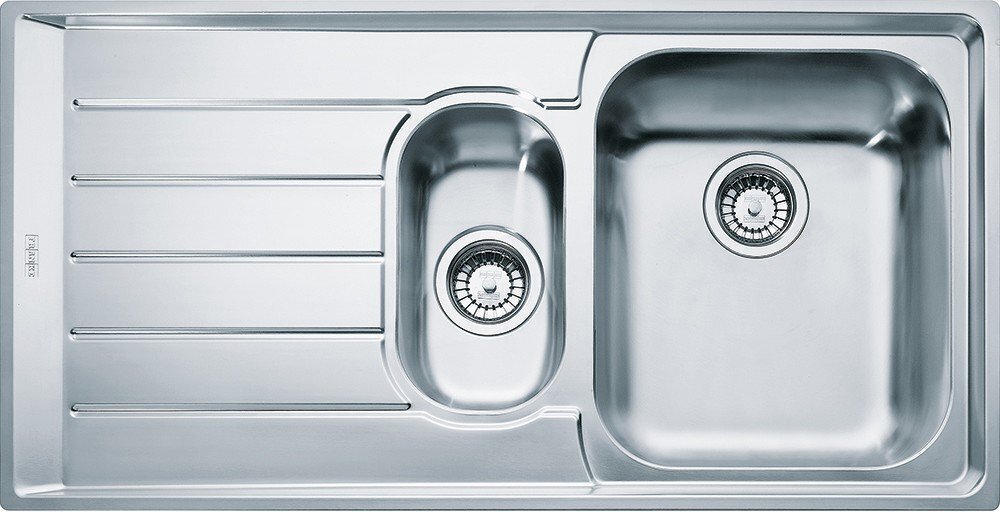 Franke NEX 251 Neptune Lavello 1 vasca e 1/2 semifilo/filotop 100 x 51 con gocciolatoio destro - inox satinato - 127.0059.658