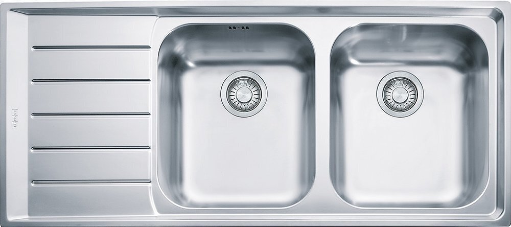 Franke NEX 621 Neptune Lavello 2 vasche incasso 116 x 51 con gocciolatoio destro - inox satinato - 101.0040.734
