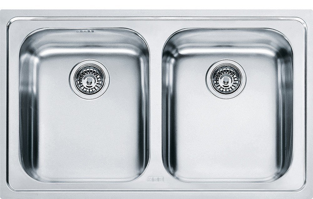 Franke LLX 620 Logica Line Lavello 2 vasche incasso 79 x 50 - inox satinato - 101.0153.289