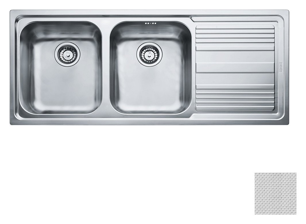 Franke LLL 621 Logica Line Lavello 2 vasche incasso 116 x 50 con gocciolatoio destro - dekor - 101.0086.271