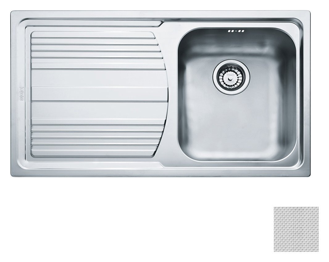Franke LLL 611-L Logica Line Lavello 1 vasca incasso 86 x 50 con gocciolatoio destro - dekor - 1.010.086.236
