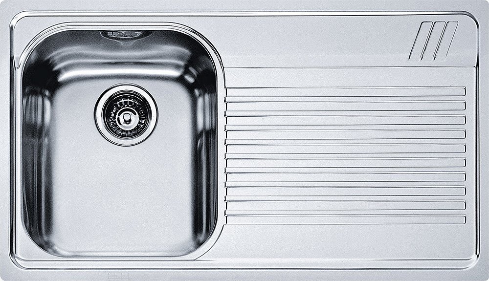 Franke AMX 611 Armonia Lavello 1 vasca incasso 86 x 50 con gocciolatoio destro - inox satinato - 101.0022.375