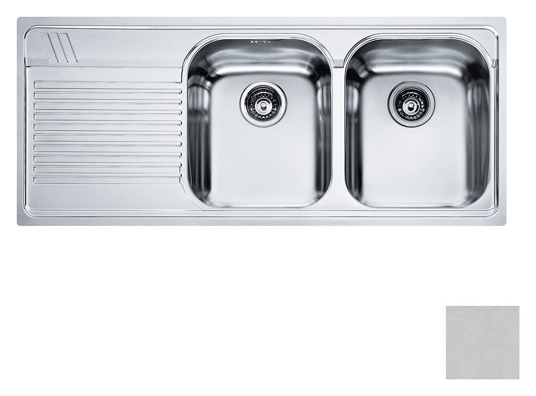 Franke AMT 621 Armonia Lavello 2 vasche incasso 116 x 50 con gocciolatoio destro - microdekor - 101.0022.450