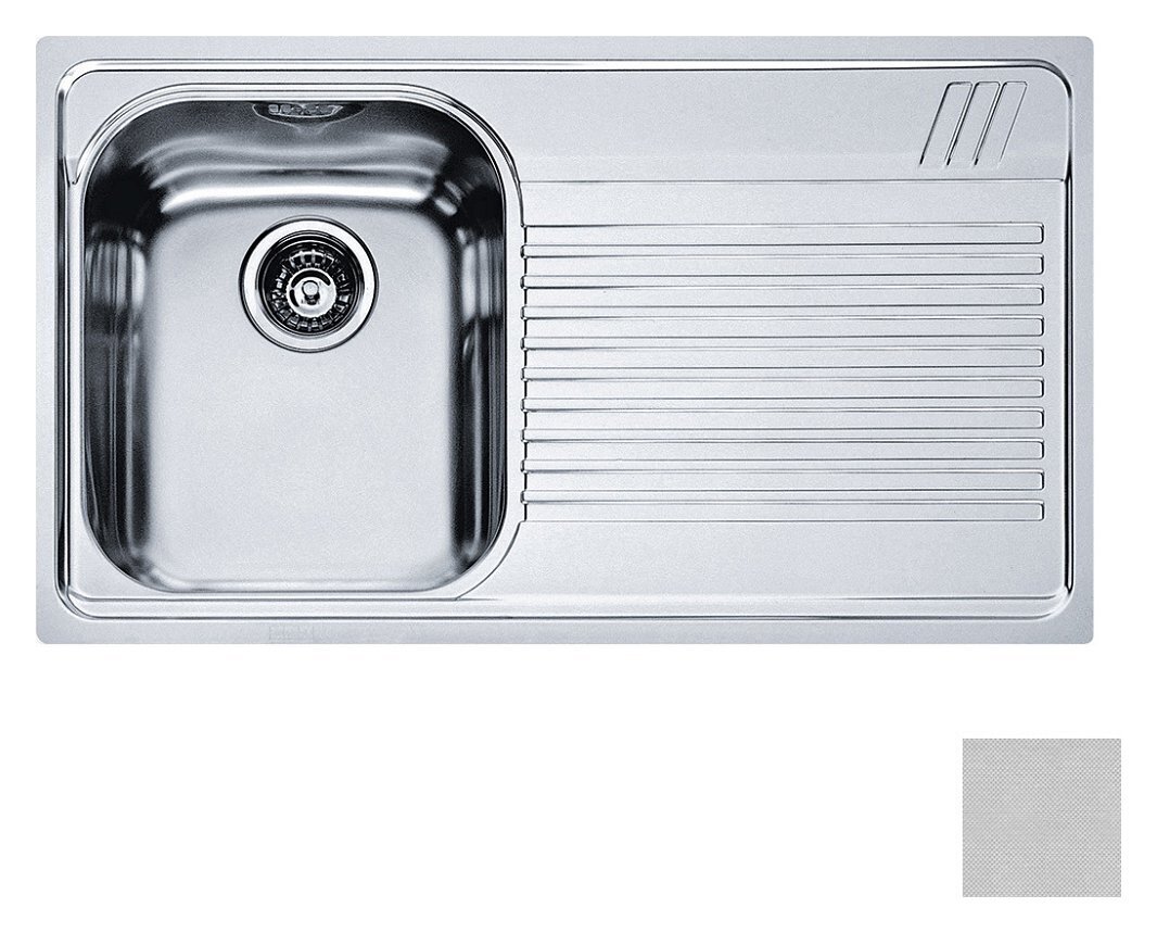 Franke AMT 611 Armonia Lavello 1 vasca incasso 86 x 50 con gocciolatoio destro - microdekor - 101.0022.448