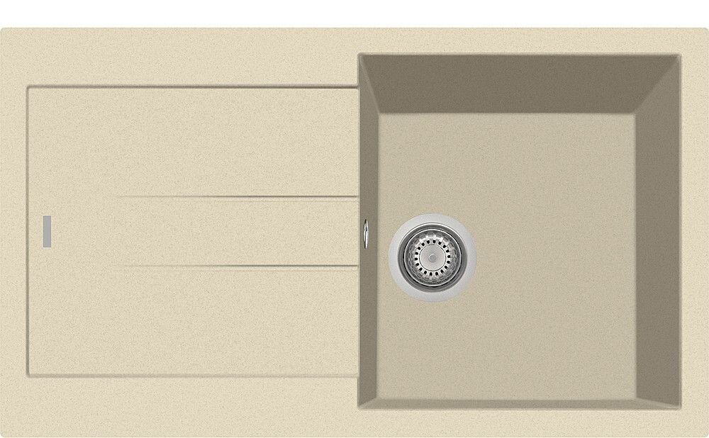 Plados Telma AM8610 UG 55 - MICROULTRAGRANIT Elegance Lavello 1 vasca + gocciolatoio reversibile cm. 86x50 - sahara