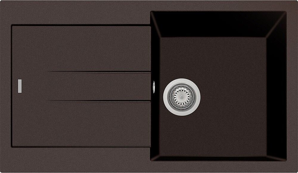 Plados Telma AM8610 UM 64 - ULTRAMETAL Elegance Lavello 1 vasca + gocciolatoio reversibile cm. 86x50 - marrone