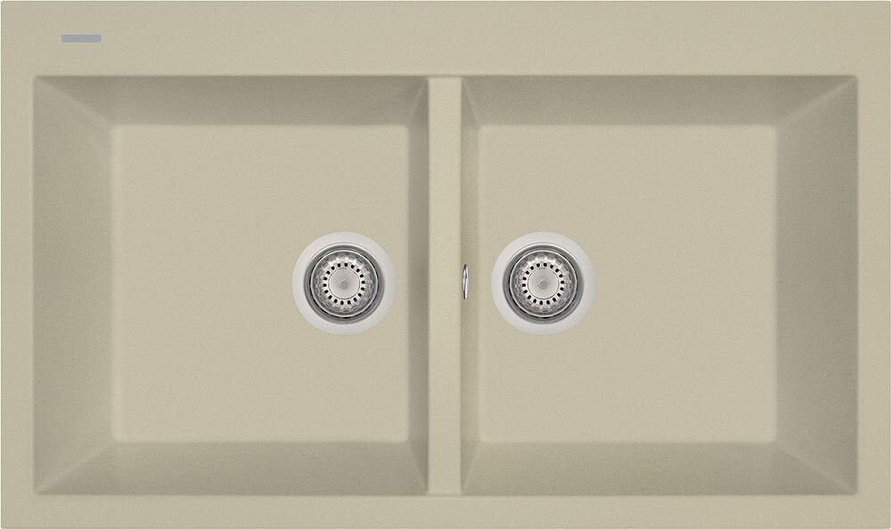 Plados Telma AM8620 UG 55 - MICROULTRAGRANIT Elegance Lavello 2 vasche cm. 86x51 - sahara
