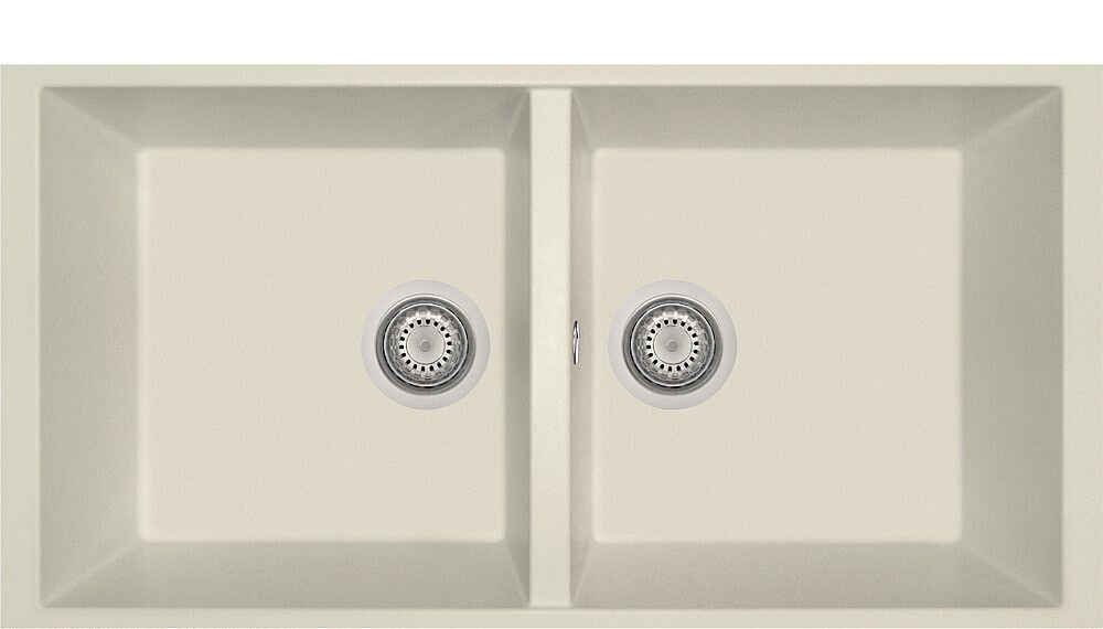 Plados Telma AM8620ST UG 56 - MICROULTRAGRANIT Elegance Lavello 2 vasche cm. 86x43.5 - jasmine