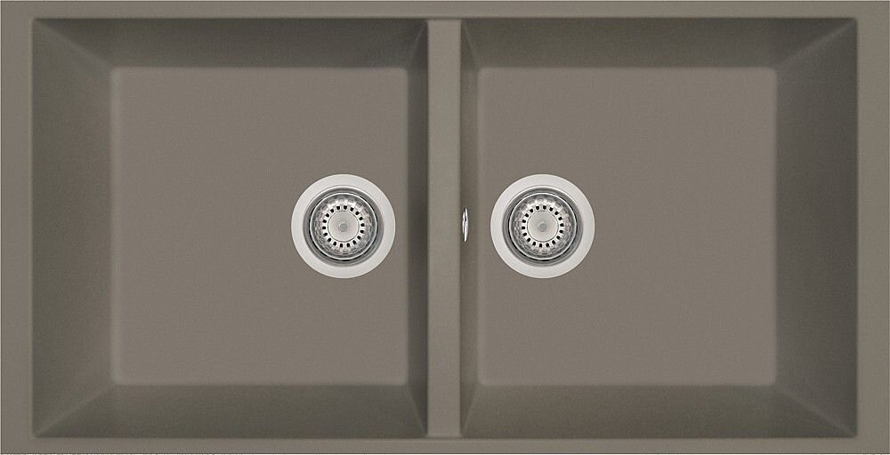 Plados Telma AM8620ST UG 72 - MICROULTRAGRANIT Elegance Lavello 2 vasche cm. 86x43.5 - tartufo