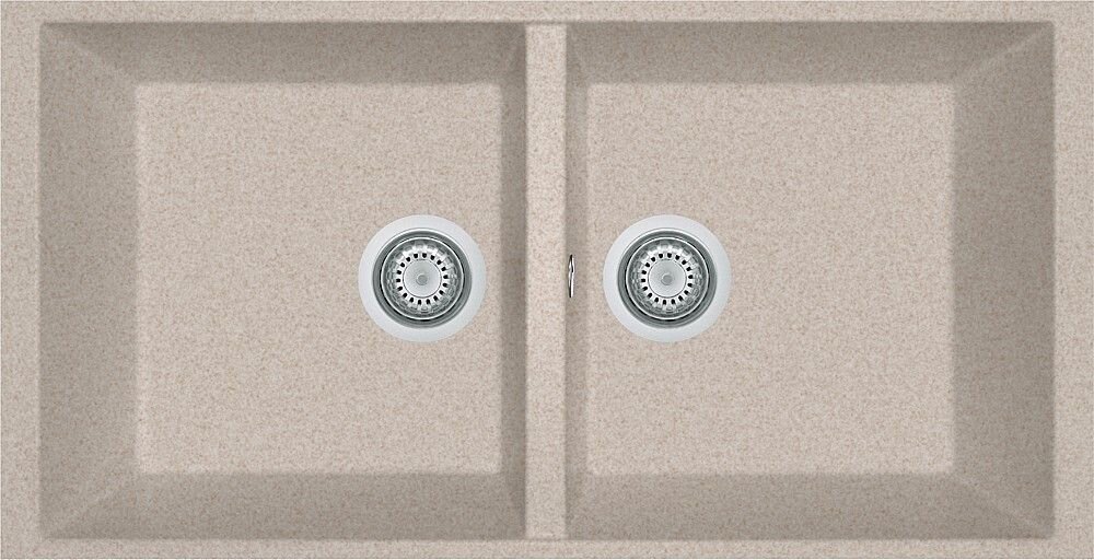 Plados Telma AM8620ST UG 94 - MICROULTRAGRANIT Elegance Lavello 2 vasche cm. 86x43.5 - avena