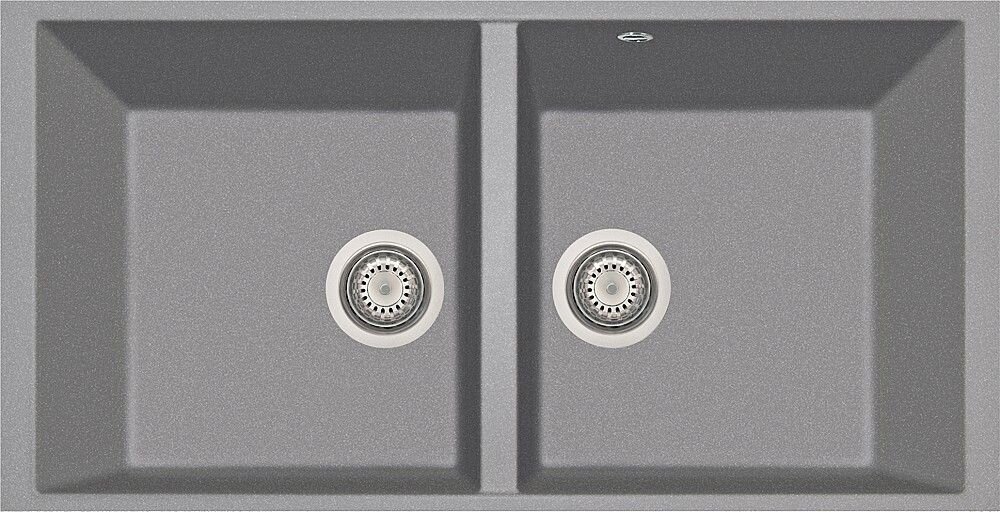 Plados Telma AM8620ST UM 42 - ULTRAMETAL Elegance Lavello 2 vasche 86 x 44 cm - titanio