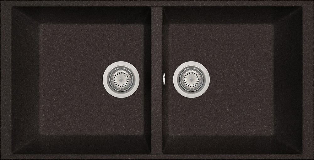 Plados Telma AM8620ST UM 64 - ULTRAMETAL Elegance Lavello 2 vasche cm. 86x43.5 - marrone