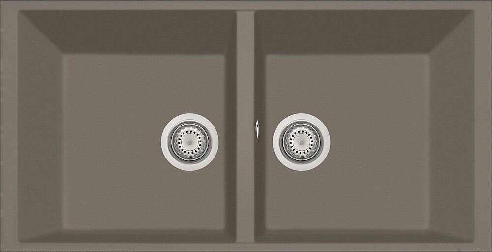 Plados Telma AM8620ST NS N3 - NANOSTONE Elegance Lavello 2 vasche cm. 86x43.5 - argan