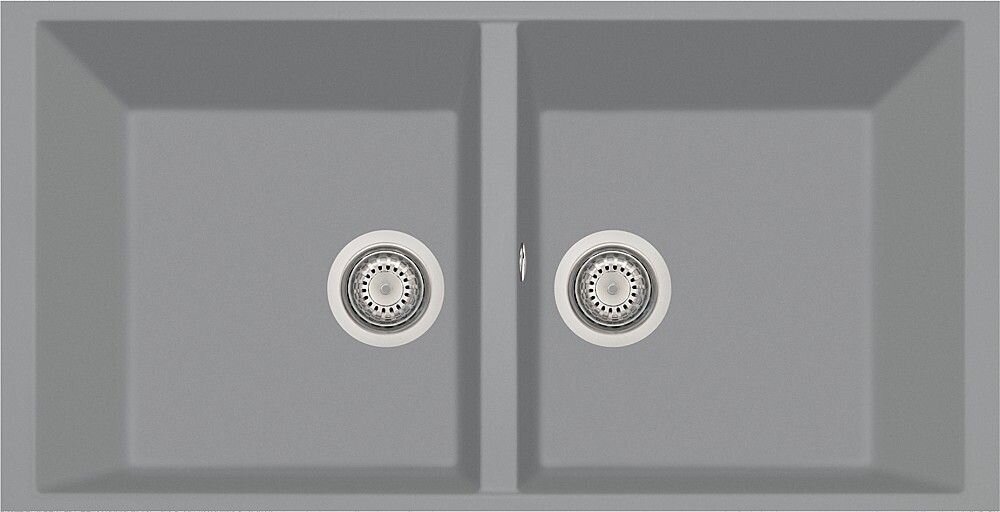 Plados Telma AM8620ST NS N4 - NANOSTONE Elegance Lavello 2 vasche cm. 86x43.5 - urban grey