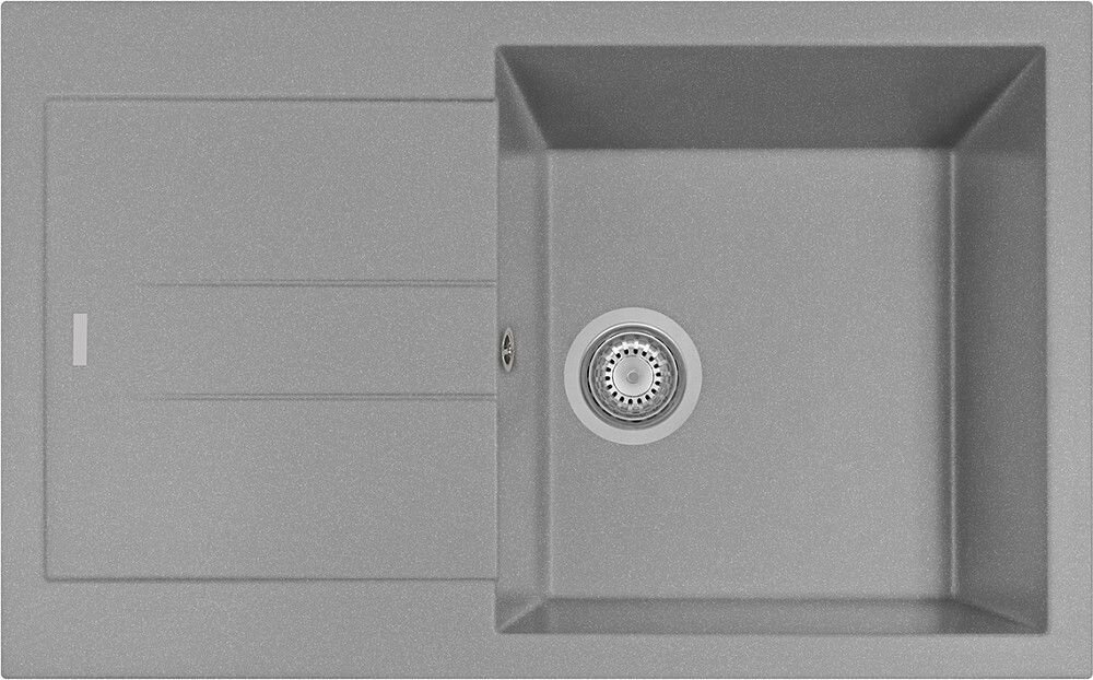 Plados Telma AM7810 UM 42 - ULTRAMETAL Elegance Lavello 1 vasca + gocciolatoio reversibile 78 x 50 cm - titanio