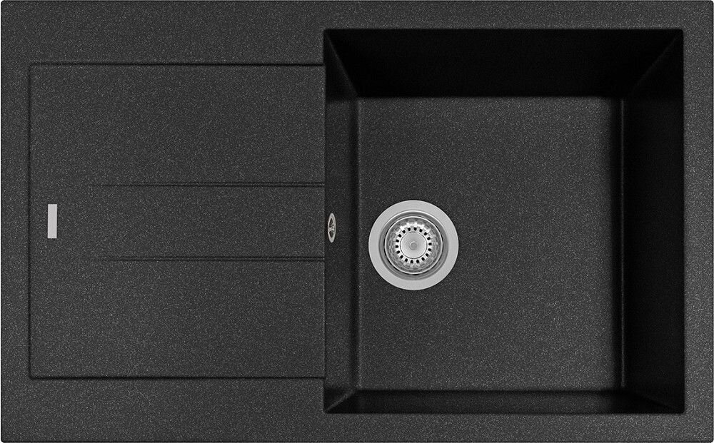 Plados Telma AM7810 UM 44 - ULTRAMETAL Elegance Lavello 1 vasca + gocciolatoio reversibile cm. 78x50 - nero